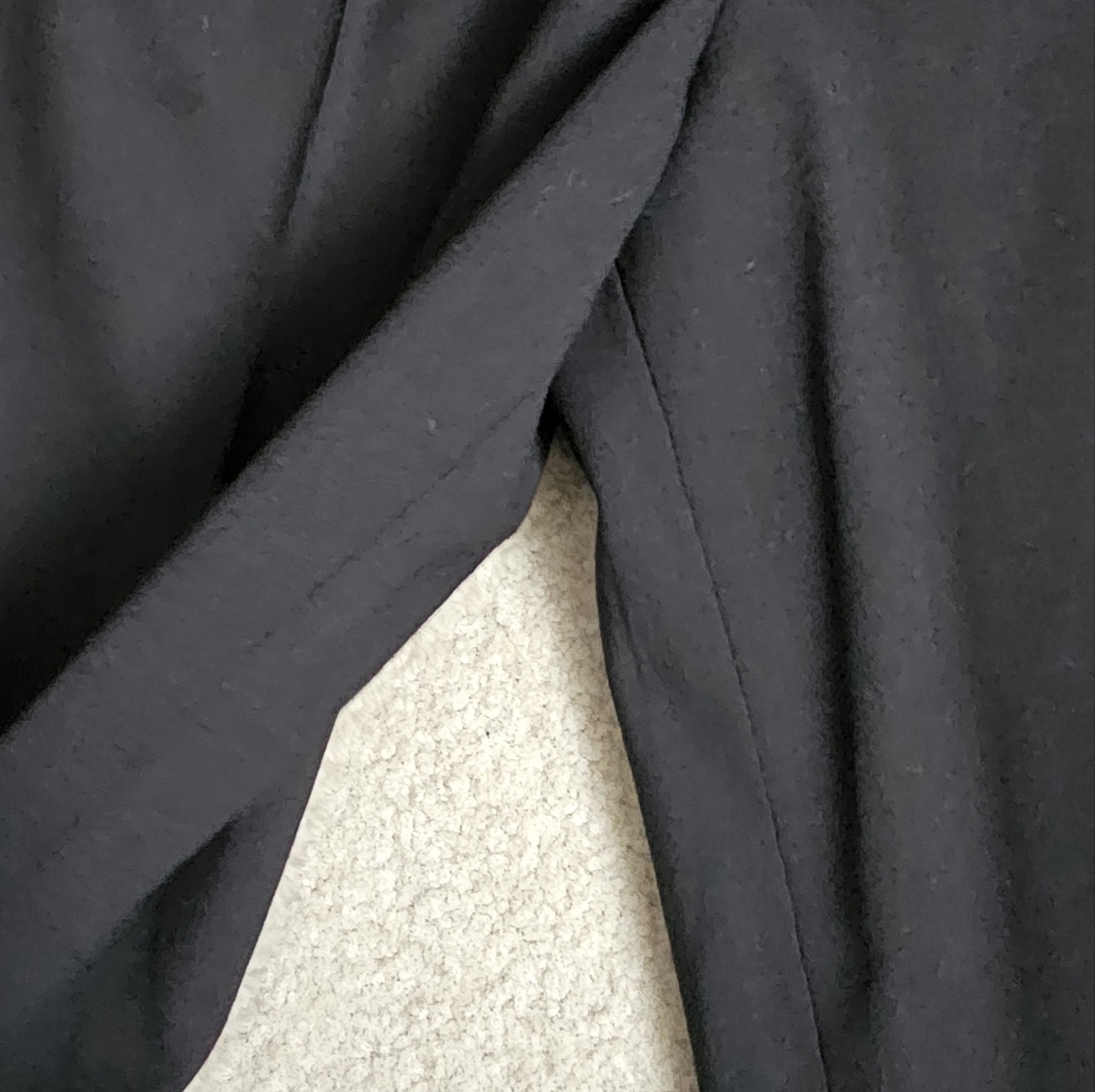 Cropped Black Pants, wide leg, women's black going out trousers - Picture 4 of 10